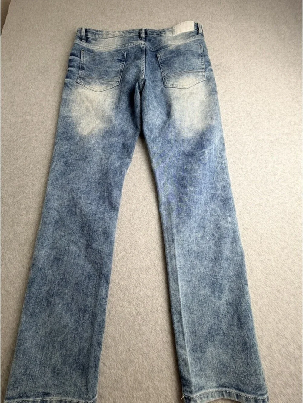 Southpole Mens Skinny Jeans 36x32 Acid Wash Blue Stretch Denim 5 Pocket